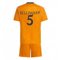 Camisa de Futebol Real Madrid Jude Bellingham #5 Equipamento Secundário Infantil 2024-25 Manga Curta (+ Calças curtas)